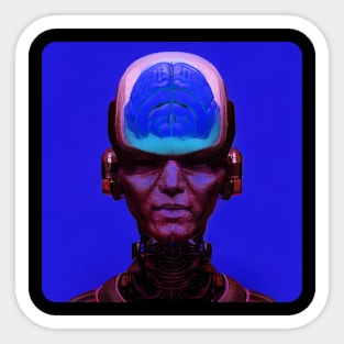 Brainiac - a cyborg with a visible brain Sticker